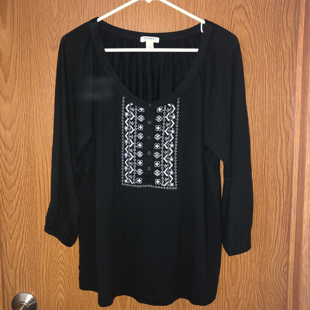 Old Navy Black Boho Blouse